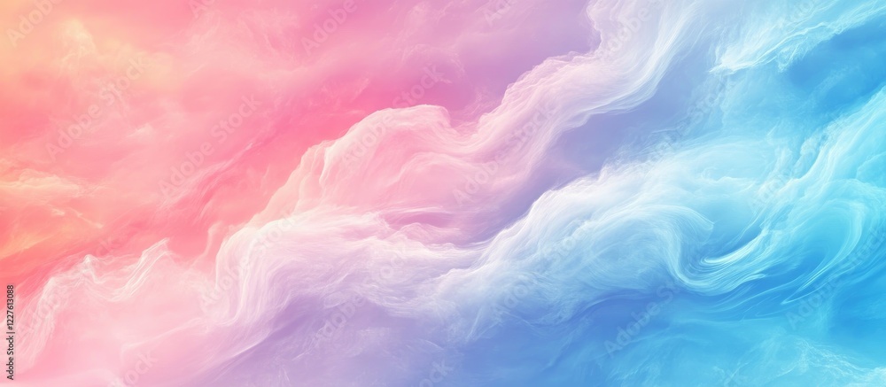 Aufkleber pastel abstract nature background with soft blue and pink clouds smooth texture and blank space for 