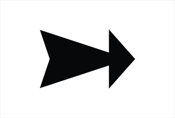 Black curved arrow icon ioslated on transparent background vector template