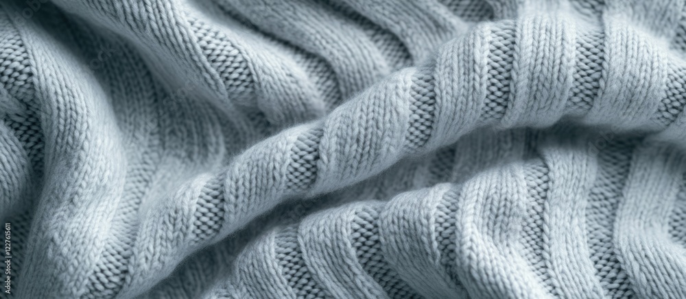 Poster soft grey knitted fabric texture with empty space for text overlays and custom branding