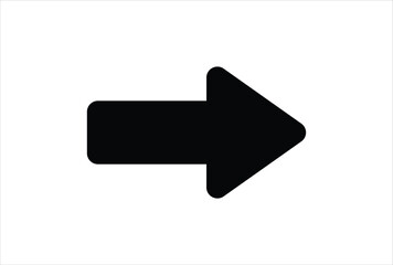 Black curved arrow icon ioslated on transparent background vector template