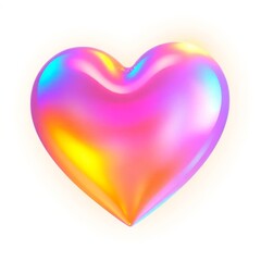 heart of the rainbow isolated on white background
