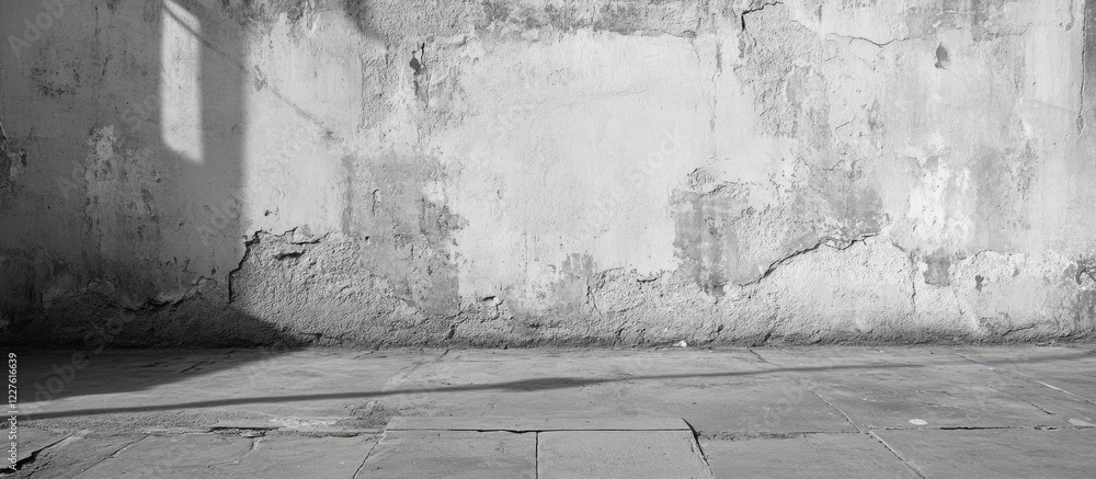 Poster grey cement wall with textured surface and empty space ideal for background use in design projects a