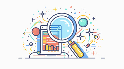 Professional Assessments Magnifying Glass Icon for Evaluation and Inspection Purposes