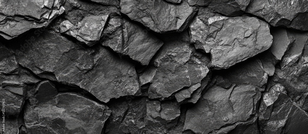 Poster textured grey anthracite metallic charcoal rock surface background with blank space for creative con