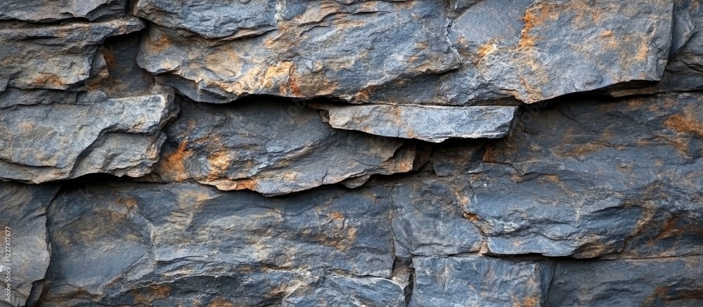 Aufkleber close-up of natural grey stone texture with concrete surface and empty space for copy on a neutral b
