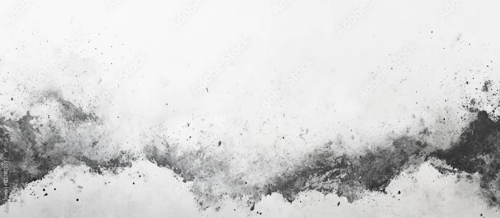 Poster abstract grey and white paint splash gradient background with ample space for text or graphic overla