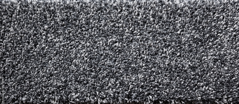 Poster high pile shaggy rug texture in grey and black offering a soft background with ample empty space for