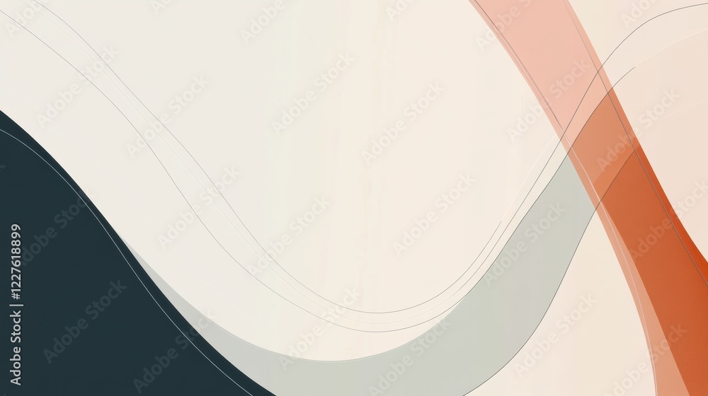 Leinwandbilder abstract wave pattern in soft colors creating a serene background design for modern interiors and di