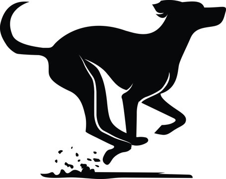 recommend clip art: Standing black dog silhouette on white background, dog vector, dog standing icon,dog silhouette vector illustration,Dogs Walking and Running Silhouettes