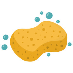 Yellow sponge cartoon illustration 