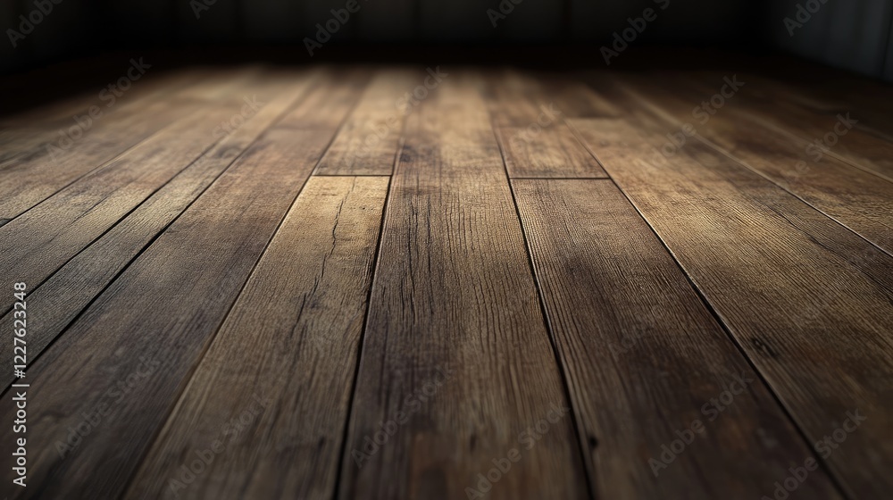 Poster rustic horizontal repeating wood flooring texture with natural finish and subtle shadows for interio