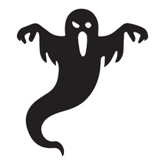 Menacing Ghost Silhouette Halloween Illustration