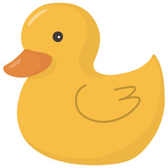 yellow rubber duck cartoon illustration 