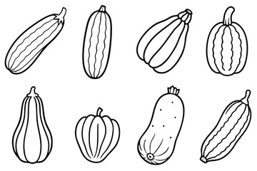 Zucchini Soup Recipes for Cozy Winter Nights Line Art