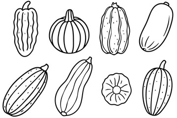 Zucchini Noodles A Healthy Pasta Alternative Line Art