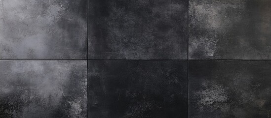 Abstract Black Cement Tiles Textured Background Minimalist Stylish Design Suitable for Digital Backgrounds and Wall Textures with Copyspace