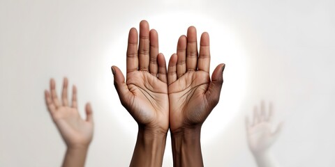 Raised Hands in Prayer Peaceful Spiritual Image