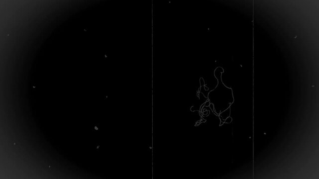 Old Film Frame Loop Clip With Scratches Alpha Channel Embedded