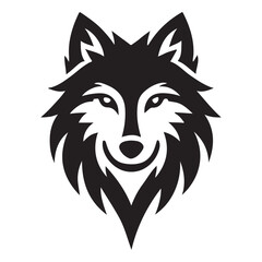 Majestic Wolf Head Silhouette Logo Design