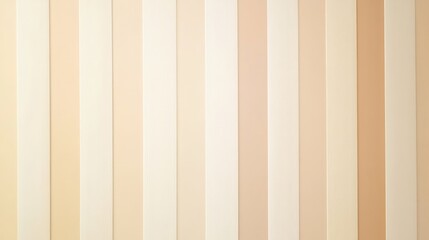 Obraz premium Tan and cream striped wallpaper with soft color palette in vertical design suitable for warm retro chic interior decor background