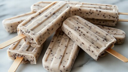 Delicious Creamy Chocolate Chip Ice Popsicles