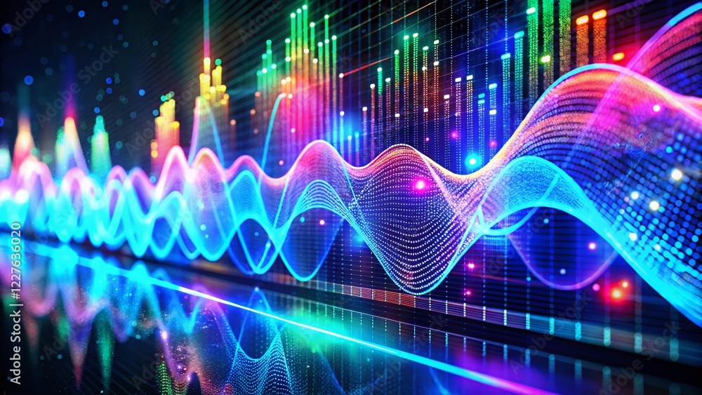 Poster amoled & led display technology: waveform visualization and holographic data
