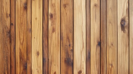 Obraz premium Natural wood wall paneling featuring a variety of shades, ideal for modern bathroom or kitchen interior design elements.
