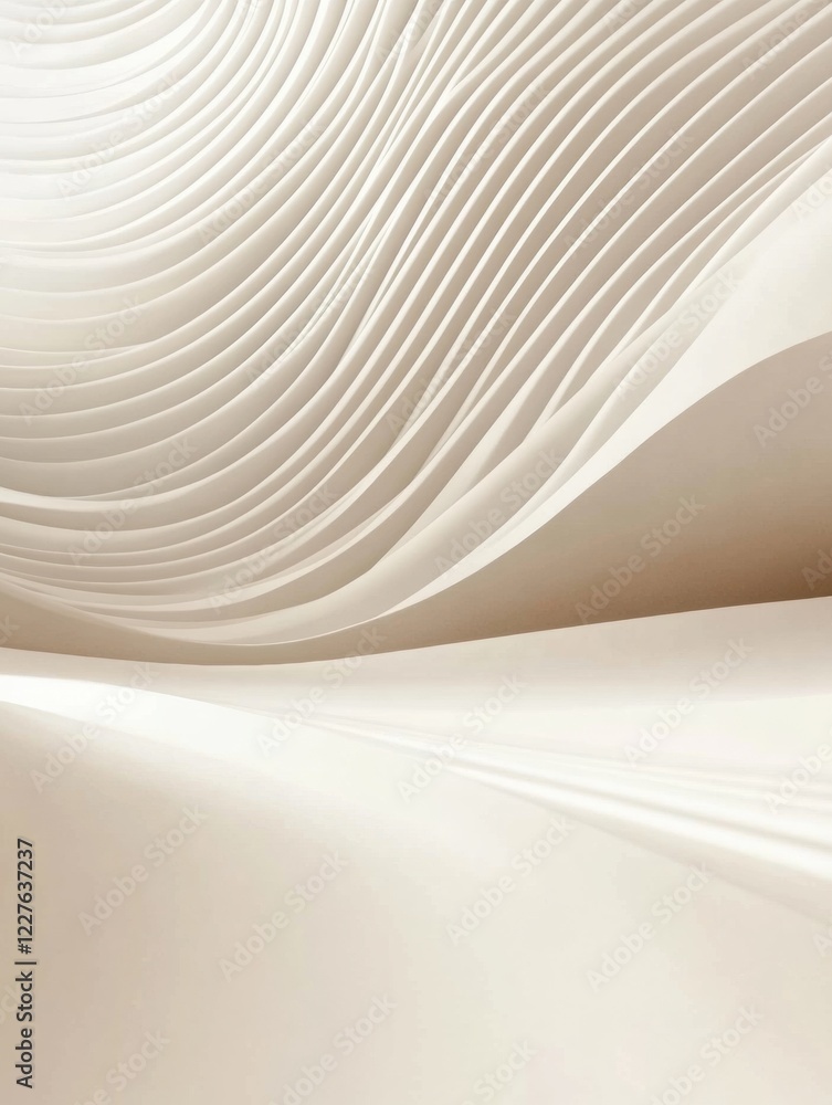 Poster textured waves of beige and cream create a soothing visual effect in an abstract design from a conte