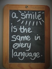 blackboard with a text