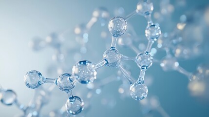 Liquid DNA Molecule Structure Symbolizing Advanced Biochemical Research and Genetic Studies