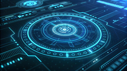 Innovative technology showcase digital interface virtual environment graphic design futuristic perspective conceptual visualization