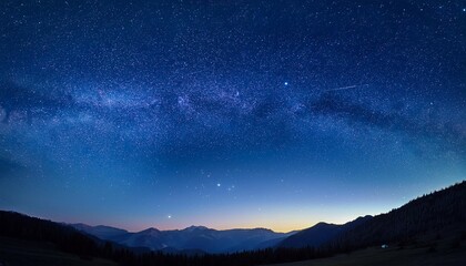 Fototapeta premium the starry at night in blue sky