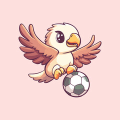 Fototapeta premium Eagle Soccer Football Player vector illustration 