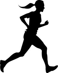 silhouette of a person running vector file svg