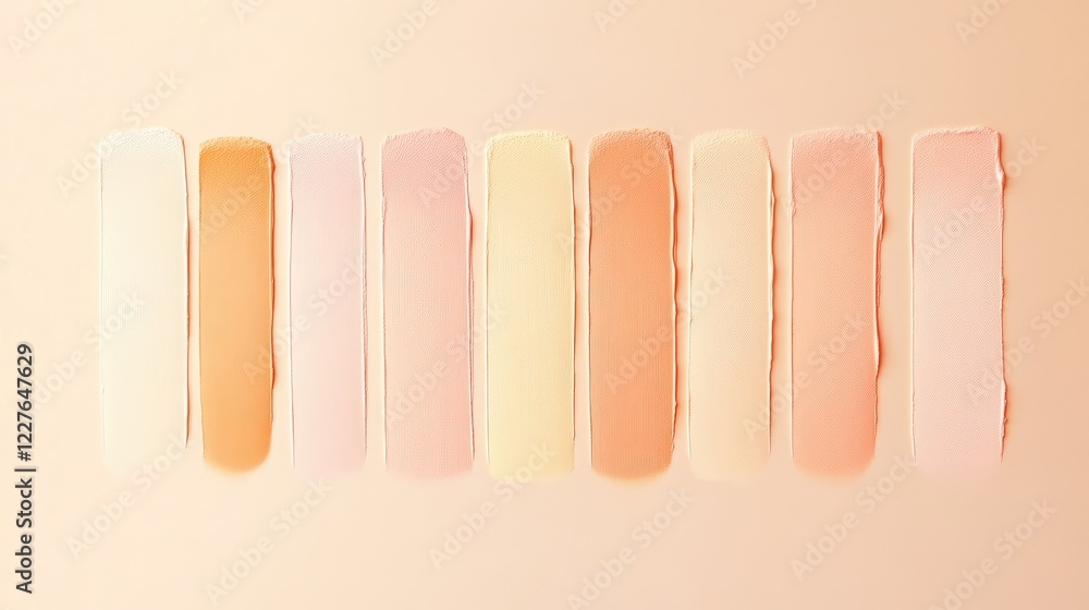 Poster soft peach gradient palette ideal for background designs and aesthetic projects featuring gentle, na