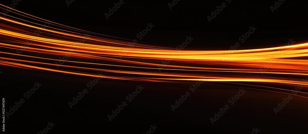 Fototapete Dynamic Motion Lines of Electric Traffic on Freeway Abstract Background with Space for Text or Graphics