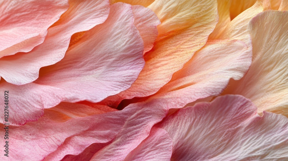 Poster delicate macro image of pink flower petals creating a soft abstract texture ideal for wallpaper or a