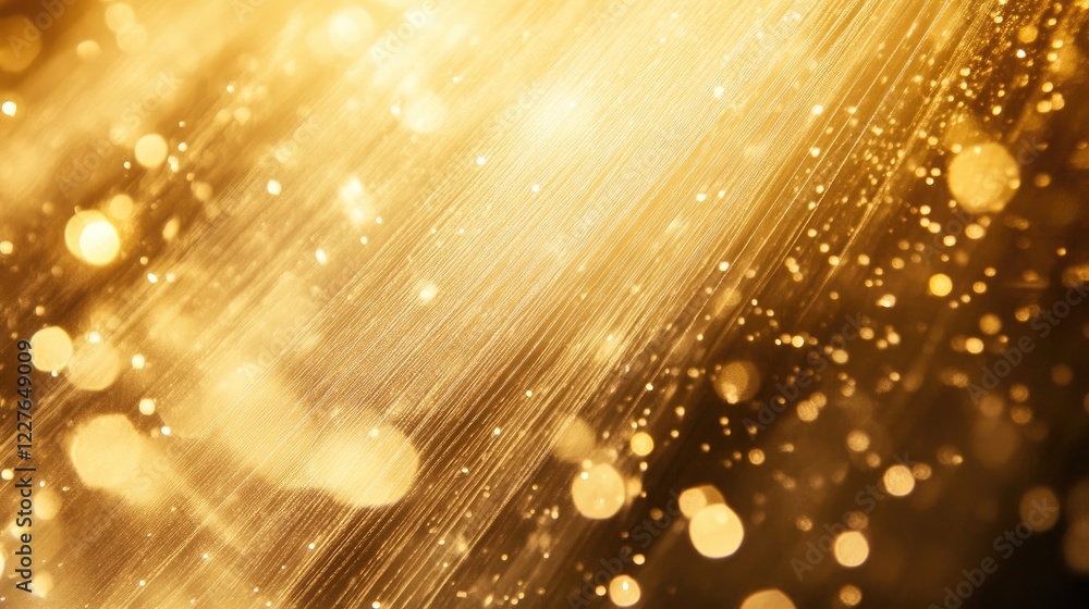 Aufkleber golden bokeh background with soft light rays for elegant and festive designs