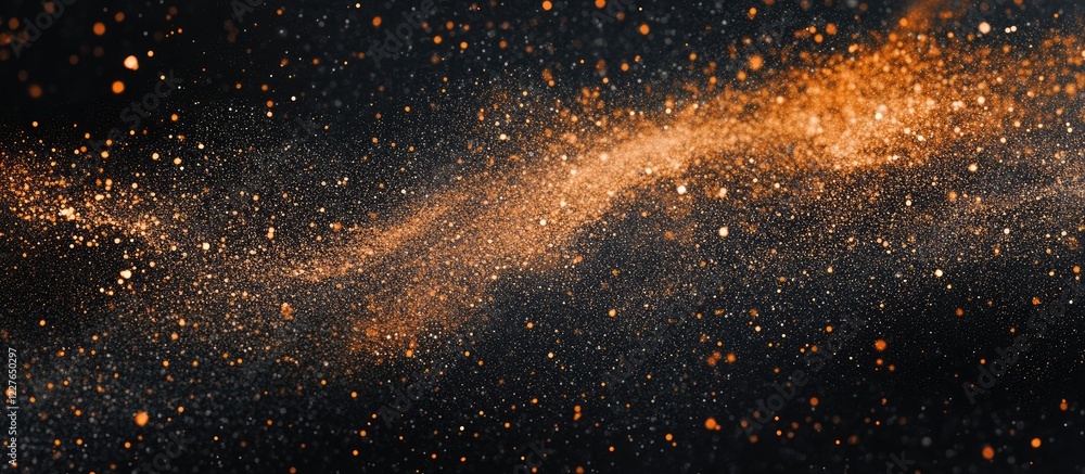 Aufkleber abstract motion of glowing particles in cosmic space suitable for text overlay and creative backgrou