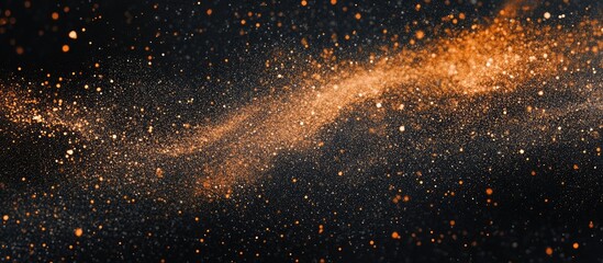 Abstract motion of glowing particles in cosmic space suitable for text overlay and creative backgrounds