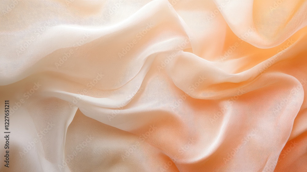 Poster soft peach gradient fabric texture ideal for elegant backgrounds and design projects featuring gentl