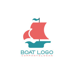 Sailing ship logo vector illustration design
