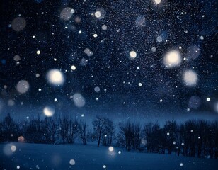 Naklejka premium snow falling at night background