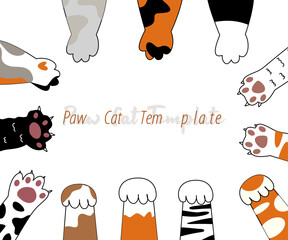 paw cat template editable text