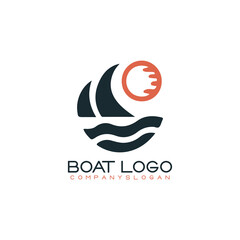 Sailing ship logo vector illustration design
