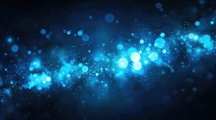 Obraz premium Magical Blue Abstract Background with Bokeh and Stars for Dreamy and Dramatic Visuals