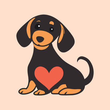 recommend clip art: Cartoon dachshund dog vector illustration 