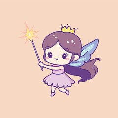 Cute Fairy Girl vector illustration 