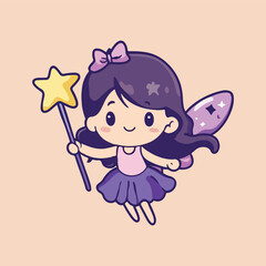 Cute Fairy Girl vector illustration 