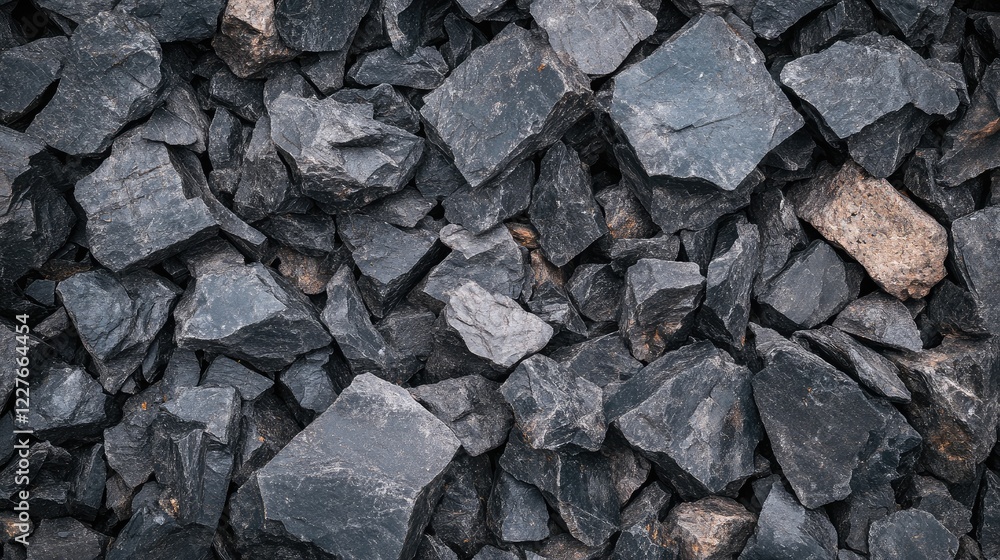 Aufkleber natural dark mineral rock texture with rough surfaces and variations for background and design use.